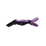 Item 14 Hair Clip ABS - "Dragon" - mm 115 - Black/Violet Polybag of 4 pcs - Cardboard Box of 12 Polybags