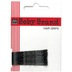 Item 45 Hair Grip - Ball pointed - "Beby Brand" - n. 5 - mm 48 -  Waved Black Card 12 pcs - Cardboard Box of 72 cards