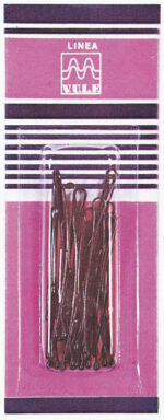 Art. 95 Fermaglio con goccia - n. 5 - mm 48 - Ondato Nero Blister appendibile da 24 pezzi - Scatola in Cartone da 24 Blister - immagine 2