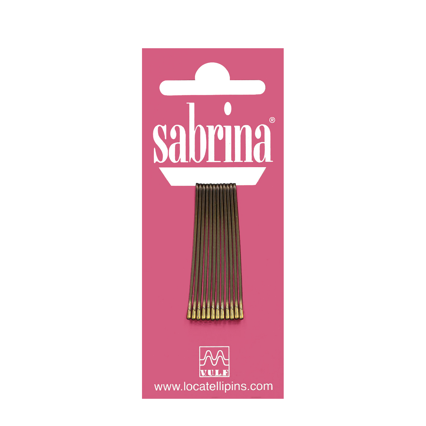 000000000000201 Item 201 Hair Grip - Ball Pointed - n. 4 - mm 40 - Plain Brown Card of 12 pcs - Cardboard and Polyethylene Box of 72 Cards - Image 1