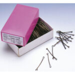 Item 253 Hair Grip - Ball Pointed - n. 7 - mm 59 - Plain Gold Cardboard Box of 500gr - Image 3