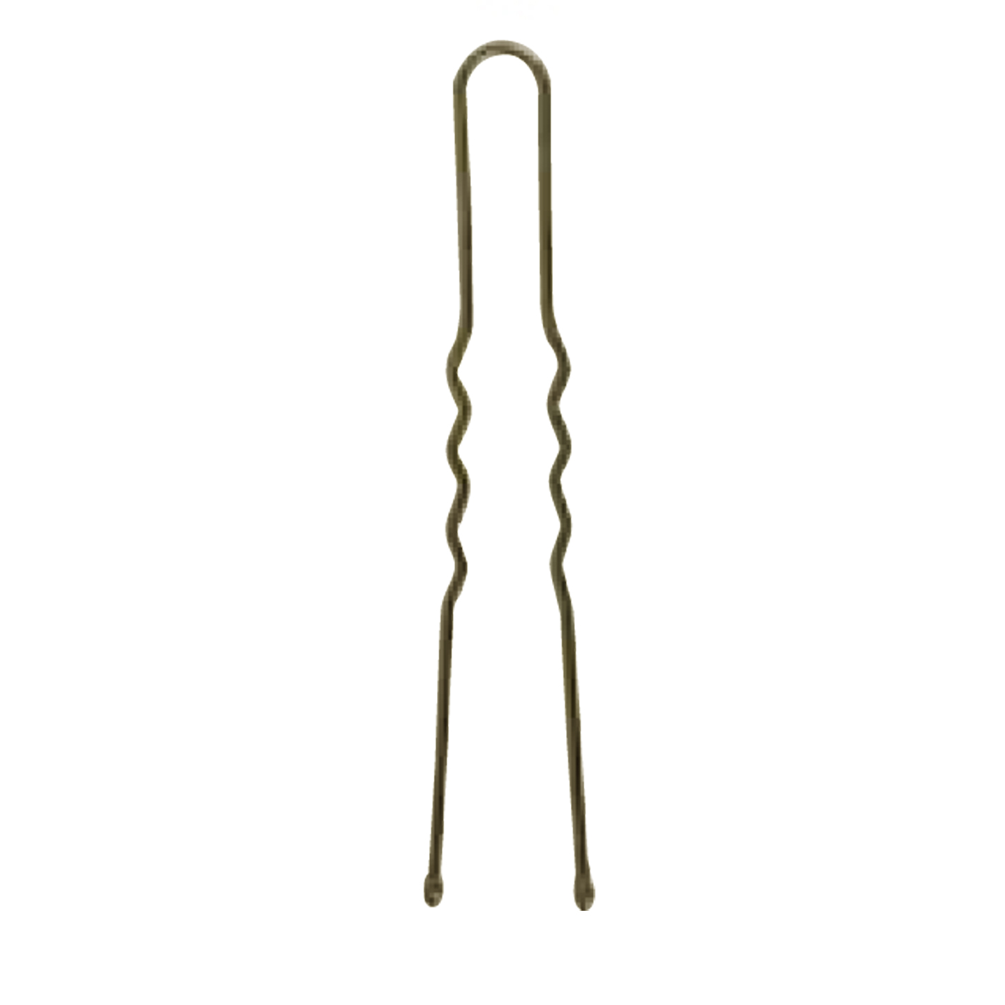 000000000000277 Item 277 Invisible Hair Pin - Ball pointed- mm 45 - Waved Brown Polystyrene Box of 250 gr - Image 1
