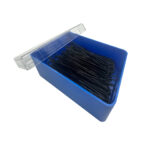 Item 282 Hair Pin - Ball pointed - mm 75 - Plain Black Polystyrene Box of 250 gr - Image 2