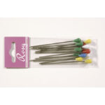 Item 297 Metal Curler Pins with Plastic Head - mm 74 - Assorted Colours Polybag of 14 pcs - Cardboard Box of 50 Polybags - Image 2