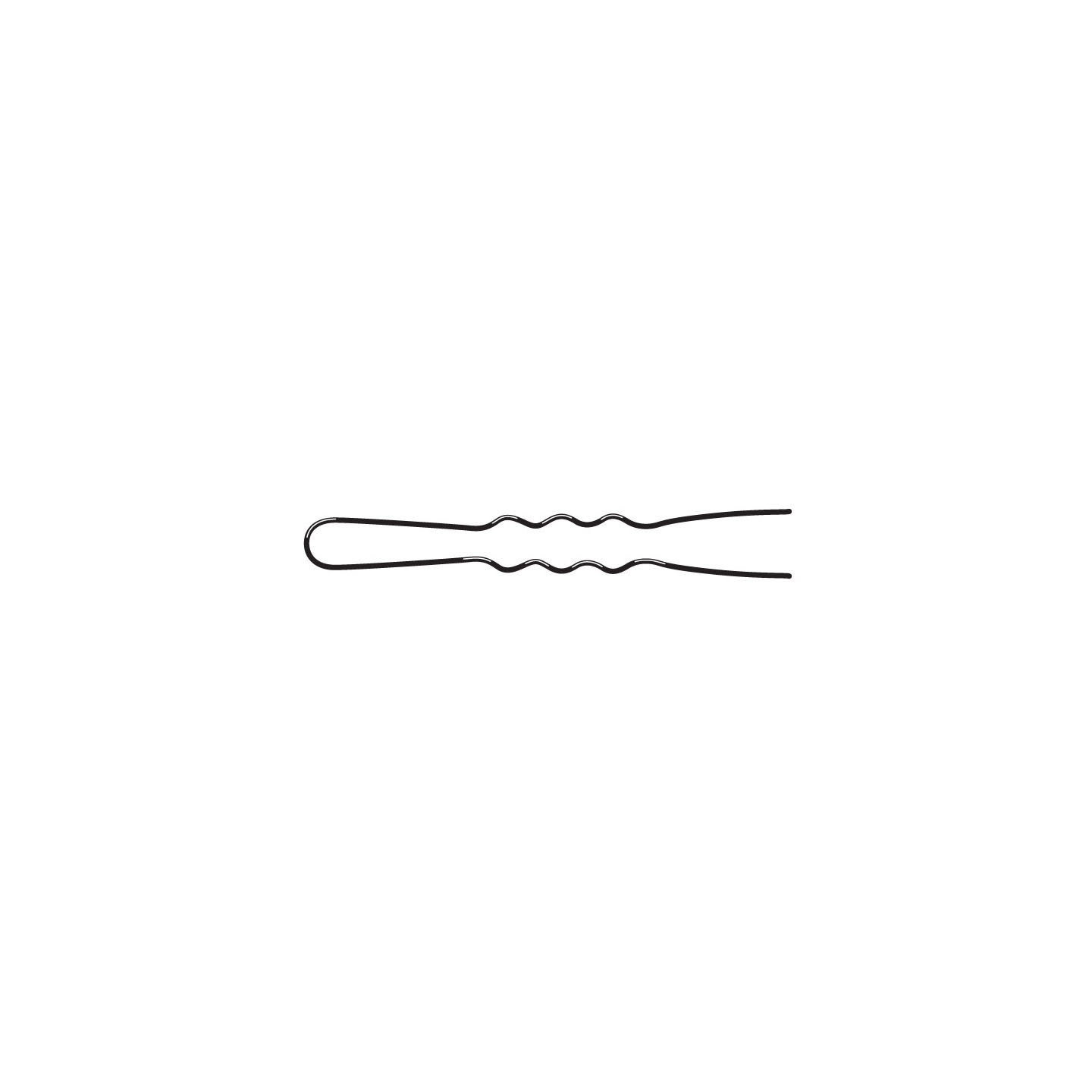 000000000000301 Item 301 Invisible Hair Pin "Helene" - n. 21 - mm 46 - Waved Brown Polybag of 20 pcs - Cardboard Box of 20 Polybags - Image 1