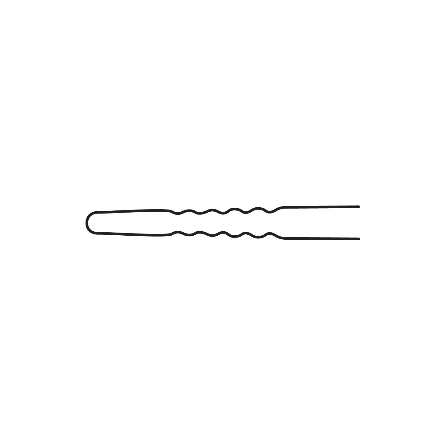 000000000000309 Item 309 Invisible Hair Pin "Helene" - n. 30 - mm 59 - Waved Brown Polybag of 20 pcs - Cardboard Box of 20 Polybags - Image 1