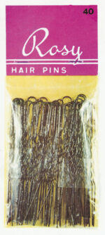 Item 378 Invisible Hairpin "ROSY" - mm 55 - ø mm 0,75 - Waved Brown Polybag of 40 pcs - Cardboard Box of 50 Polybags - Image 2