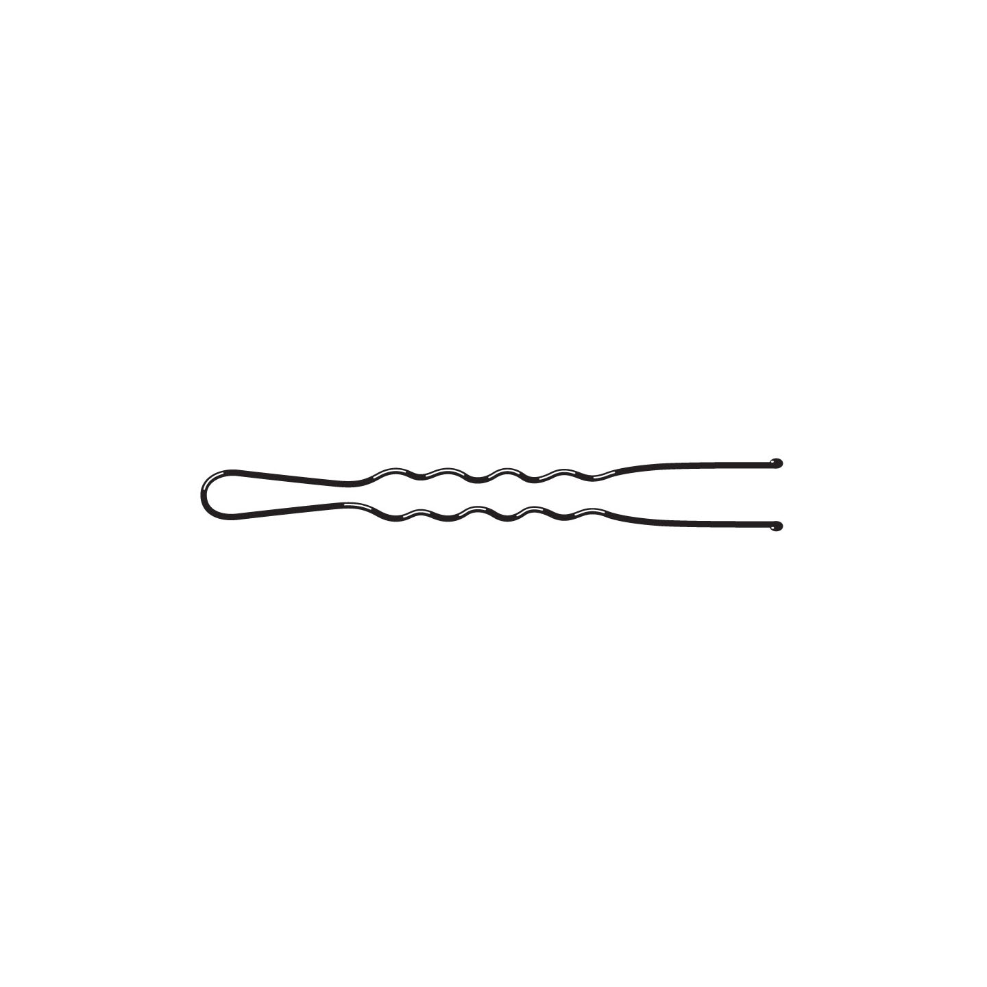 000000000000382 Item 382 Invisible Hair Pin "ROSY" - mm 70 - mm ø 0,90 - Waved Brown Polybag of 220 pcs - Cardboard Box of 50 Polybags - Image 1