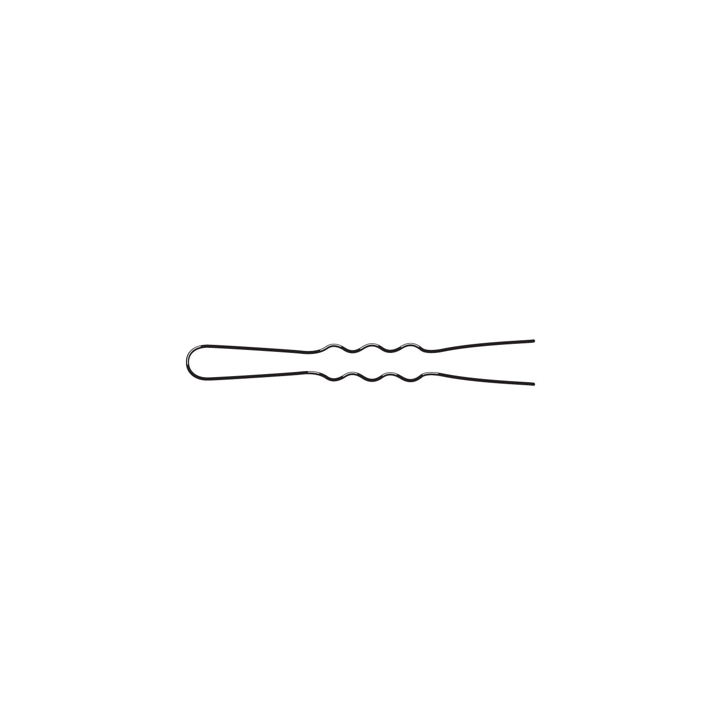 000000000000383 Item 383 Invisible Hair Pin - mm 50 - Waved Black Hangable Blister of 40 pcs - Cardboard Box of 24 Blisters - Image 1