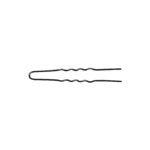Item 385 Hair Pin "Strong" - n. 27 - mm 62 - Waved Black Hangable Blister of 20 pcs - Cardboard Box of 24 Blisters