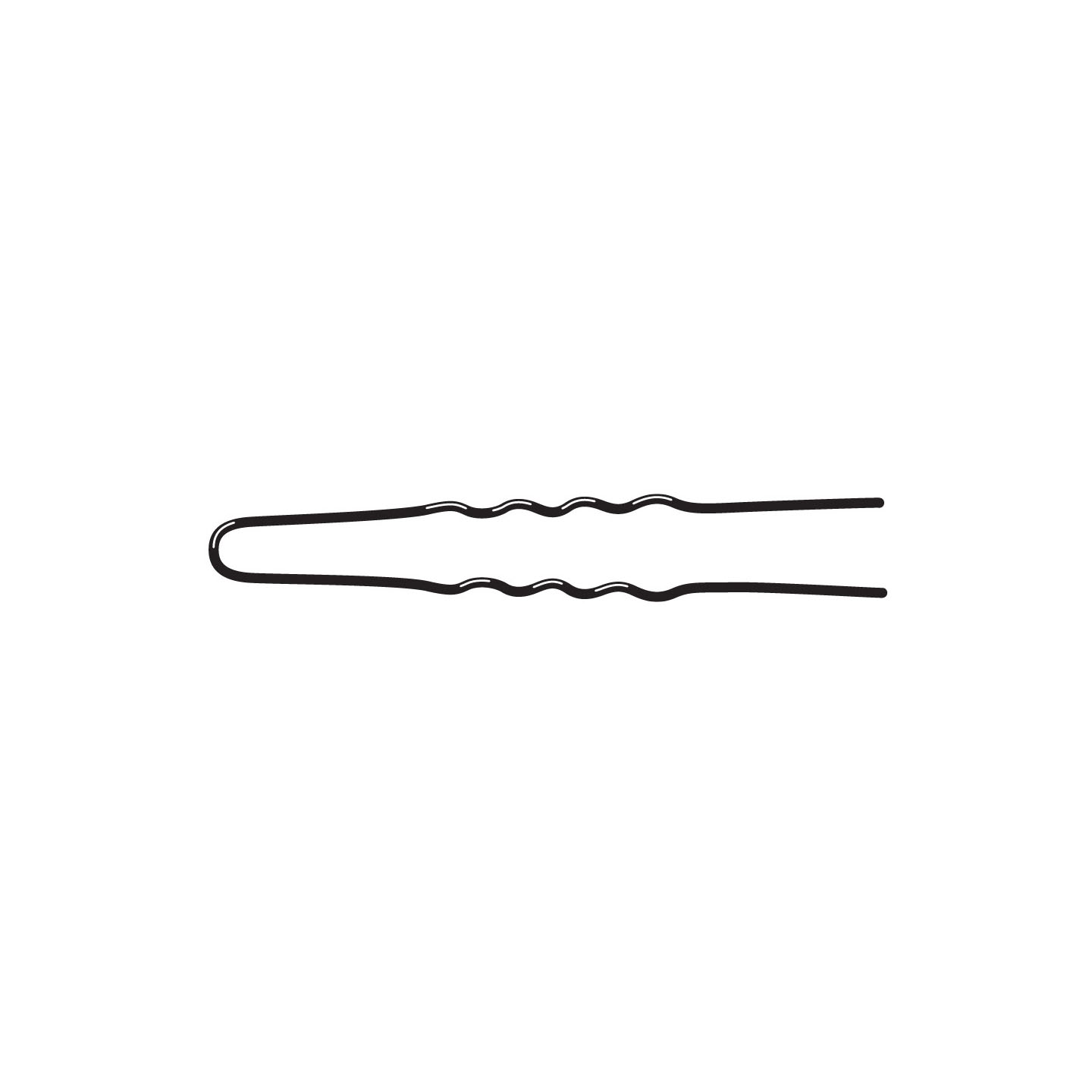 000000000000386 Item 386 Hair Pin "Strong" - n. 27 - mm 62 - Waved Brown Hangable Blister of 20 pcs - Cardboard Box of 24 Blisters - Image 1