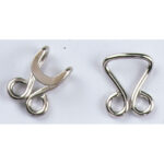 Art. 1033 Ganci Busti Ottone - n. 13 - Maschio+Femmina - Nichel Scatola in Polistirolo Trasparente da 60 coppie - Confezione in Cartone da 10 scatole