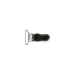 Art. 1089 Velvet Giarrettiera - Metallo + Gomma - mm 25 - Nero Bustina da 24 pezzi - Scatola in Cartone da 12 Bustine