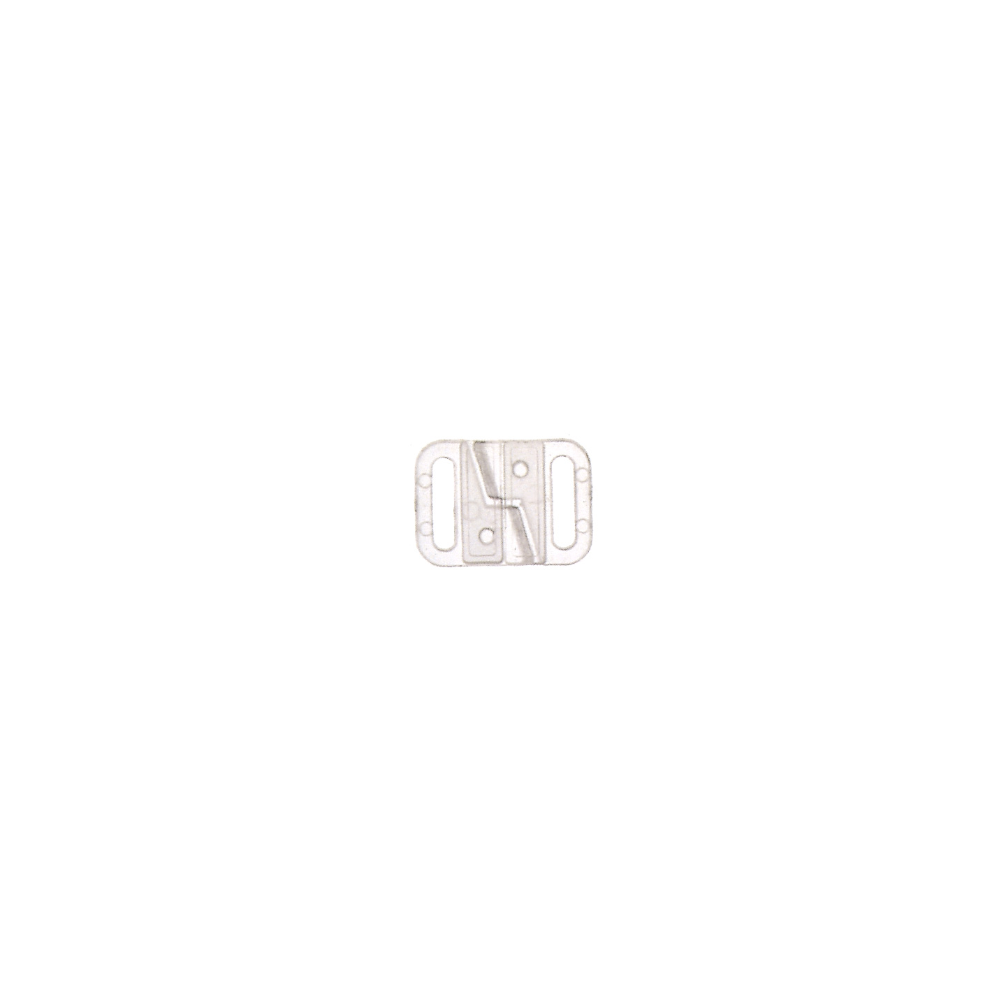 000000000001199 Art. 1199 Gancio Reggiseno in Nylon - mm 15 - Trasparente Bustina da 24 pezzi - Scatola in Cartone da 12 Bustine - immagine 1