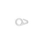 Item 1333 Nylon Rings with Hook - mm 20/30 - White Cardboard Box of 50 pcs