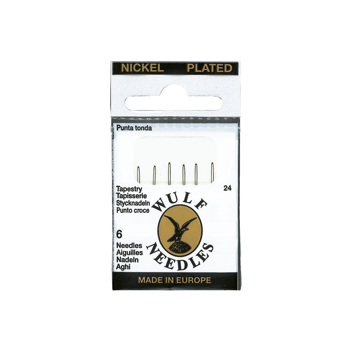 000000000002069 Item 2069 Embroidery Sewing Needles Cross Stitch - Round Point - Size 24 Polybag of 6 pcs - Cardboard Box of 50 Polybags - Image 1