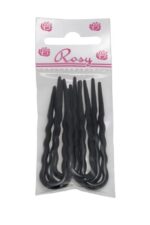 Art. 299/1 Forcella in Polistirolo - mm 85 - Nero Bustina "Rosy" da 6 pezzi - Scatola in Cartone e Polietilene da 20 Bustine - immagine 2