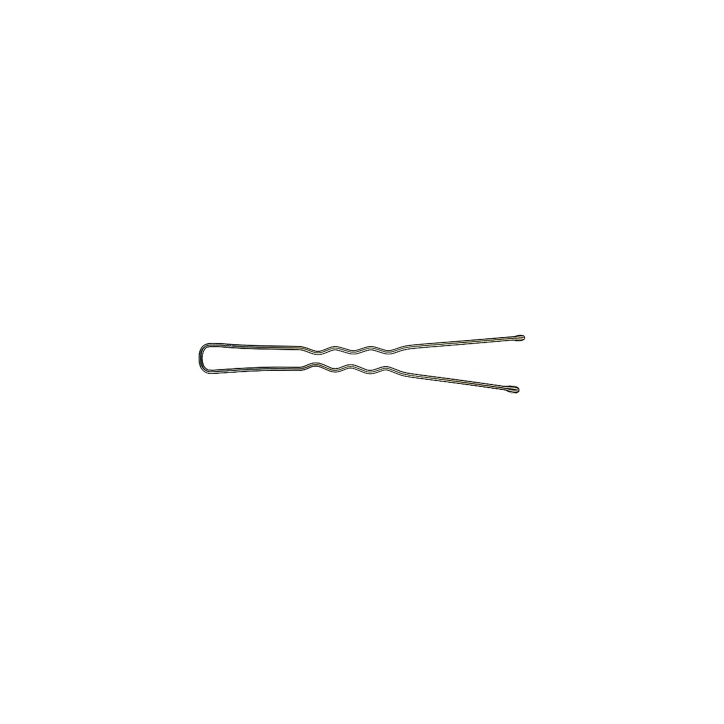 0000000000334_1 Item 334/1 Invisible Hair Pin "Extra Fine" - Ball Pointed - n. 21 - mm 46 - Waved Black Cardboard Box of 200 gr - Image 1