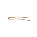 Item 335/1 Invisible Hair Pin "Extra Fine" - Ball Pointed - n. 21 - mm 46 - Waved Brown Cardboard Box of 200 gr