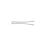 Item 336/1 Invisible Hair Pin "Extra Fine" - Ball Pointed - n. 24 - mm 49 - Waved Black Cardboard Box of 200 gr