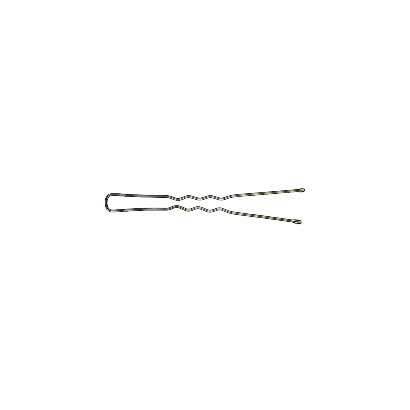 0000000000336_1 Item 336/1 Invisible Hair Pin "Extra Fine" - Ball Pointed - n. 24 - mm 49 - Waved Black Cardboard Box of 200 gr - Image 1