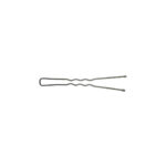 Item 338/1 Invisible Hair Pin "Extra Fine" - Ball Pointed - n. 27 - mm 55 - Waved Black Cardboard Box of 200 gr