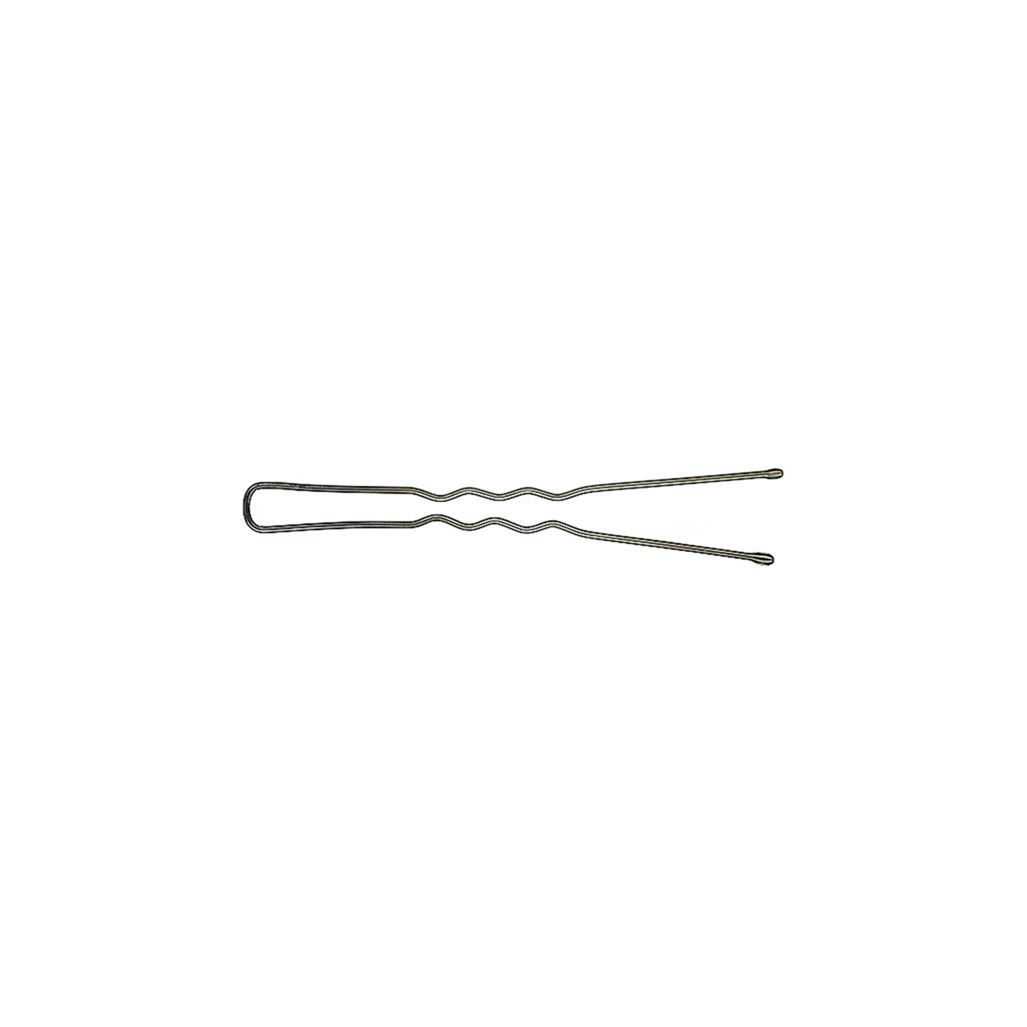 0000000000338_1 Item 338/1 Invisible Hair Pin "Extra Fine" - Ball Pointed - n. 27 - mm 55 - Waved Black Cardboard Box of 200 gr - Image 1