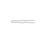 Item 338 Invisible Hair Pin "Extra Fine" - n. 27 - mm 55 - Waved Black Cardboard Box of 200 gr