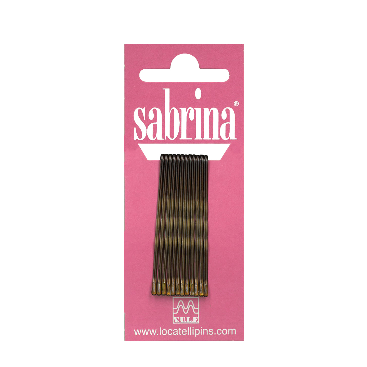 000000000000058 Item 58 Hair Grip - Ball Pointed - n. 5 - mm 48 - Waved Brown Card of 12 pcs - Cardboard and Polyethylene Box of 72 Cards - Image 1