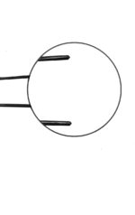Art. 340 Forcella "Comune" - n. 24 - mm 55 - Liscio Nero Scatola in Cartone da 200 gr - immagine 3