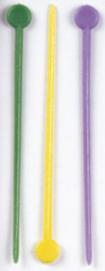 Art. 434 Ferma Bigodini in Delrin - mm 74 - Colori Assortiti Bustina da 50 pezzi - Scatola in Cartone da 50 Bustine - immagine 2