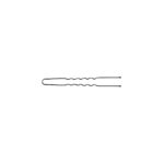 Item 377 Invisible Hair Pin "ROSY" - mm 55 - ø mm 0,75 - Waved Black Polybag of 40 pcs - Cardboard Box of 50 Polybags
