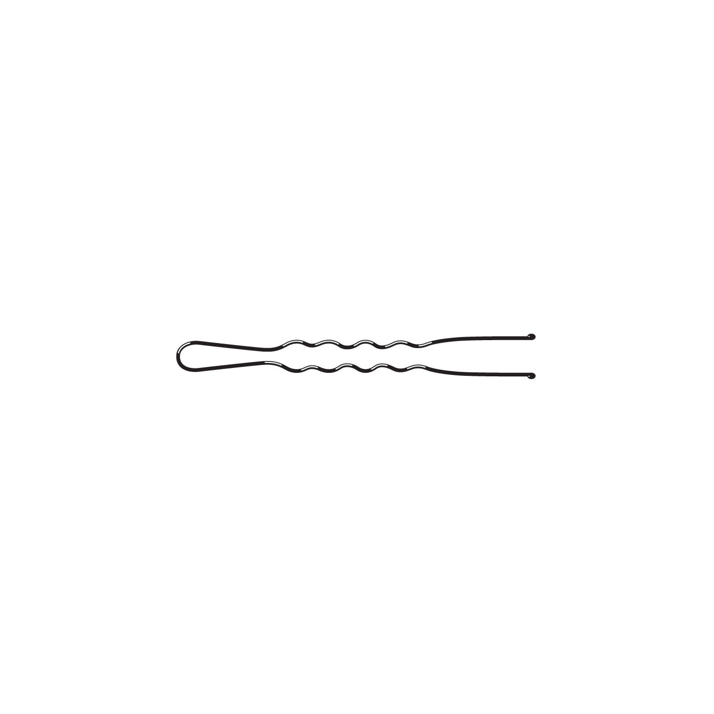 000000000000379 Item 379 Invisible Hair Pin "ROSY" - mm 60 - ø mm 0,90 - Waved Black Polybag of 26 pcs - Cardboard Box of 50 Polybags - Image 1