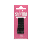 Art. 57 Fermaglio con goccia - n. 5 - mm 48 - Ondato Nero Cartino da 12 pezzi - Scatola in Cartone e Polietilene da 72 Cartini