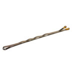 Item 264 Hair Grip - Ball Pointed - "Extra Strong" - mm 57 - Waved Brown Polystyrene Box of 250 gr