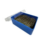 Item 287 Invisible Hair Pin - Ball pointed - mm 56 - Waved Brown Polystyrene Box of 250 gr - Image 2