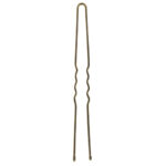 Item 287 Invisible Hair Pin - Ball pointed - mm 56 - Waved Brown Polystyrene Box of 250 gr