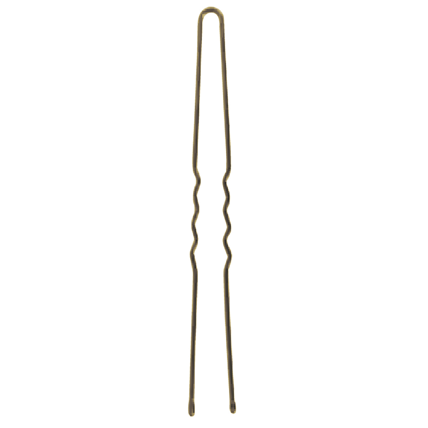 000000000000287 Item 287 Invisible Hair Pin - Ball pointed - mm 56 - Waved Brown Polystyrene Box of 250 gr - Image 1