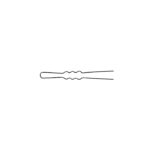 Item 336 Invisible Hair Pin "Extra Fine" - n. 24 - mm 49 - Waved Black Cardboard Box of 200 gr