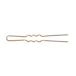 Item 339 Invisible Hair Pin "Extra Fine" - n. 27 - mm 55 - Waved Brown Cardboard Box of 200 gr