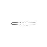 Item 482 Hair Pin "Strong" - n. 30 - mm 67 - Waved Black Cardboard Box of 500 gr