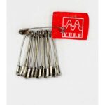 Item 527 Steel Safety Pin - n. 0 - Nickel Bunch of 12 pcs - Cardboard Box of 12 bunches