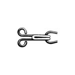 Item 1025 Hooks and Eyes n. 2 - Black Cardboard Box of 250 gr