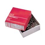 Item 1028 Hooks and Eyes n. 2 - Nickel  Cardboard Box of 250 gr - Image 2