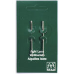 Item 2031 Wool Needles - Nickel Plated Steel - mm 52 - 1 pc Pointed - 1 pc Round Point Polybag of 2 pcs - Cardboard Box of 50 Polybags