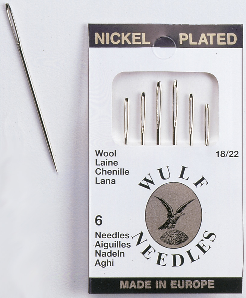 000000000002064 Item 2064 Wool Sewing Needles with Point - Nickel Plated Steel - Size 18/22 Polybag of 6 pcs - Cardboard Box of 50 Polybags - Image 1
